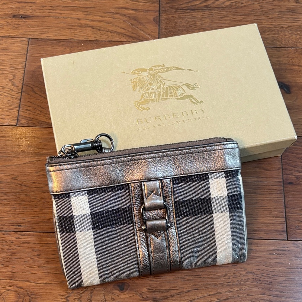 Burberry Metallic Brown Plaid Women's Bag